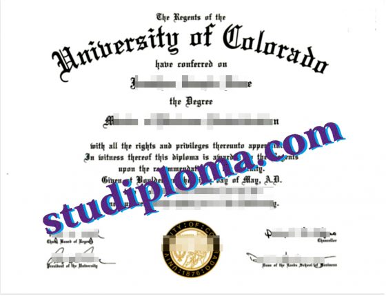 University of Colorado Boulder diploma