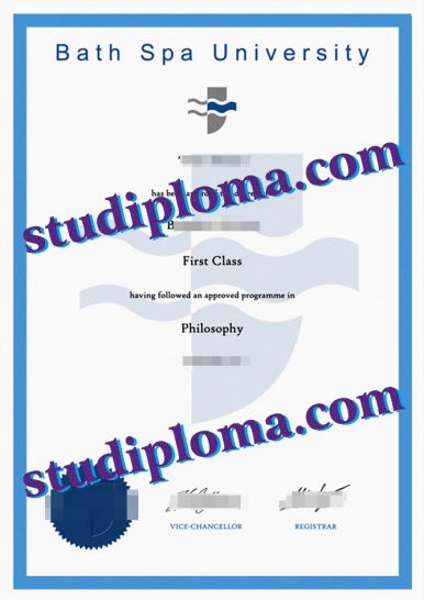 Bath Spa University degree certificate