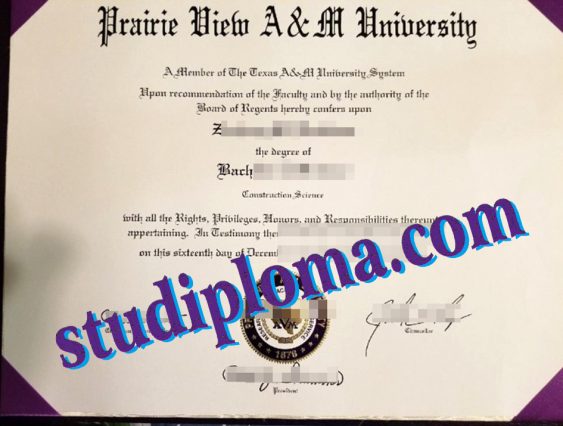 Prairie View A&M University diploma