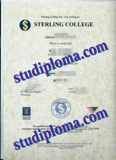 fake Sterling College degree