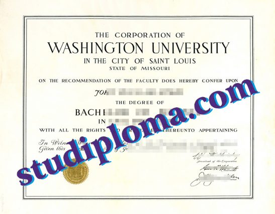 buy Washington University in St. Louis degree certificate