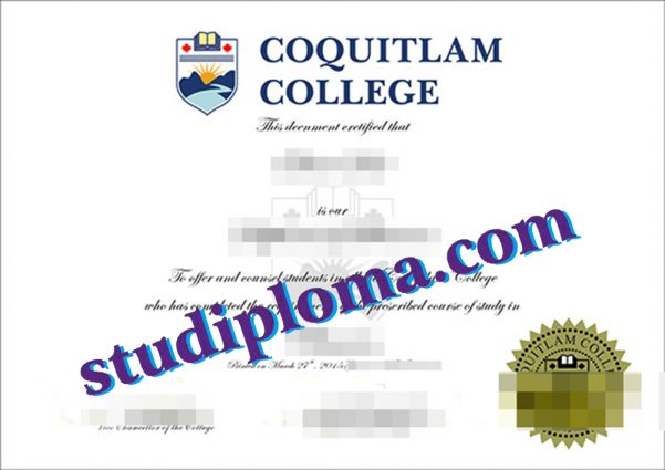 buy Coquitlam College certificate