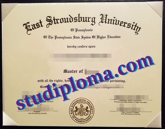 East Stroudsburg University of Pennsylvania degree certificate