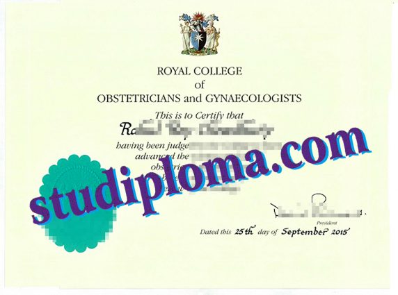 Royal College of Obstetrics & Gynecology fake certificate
