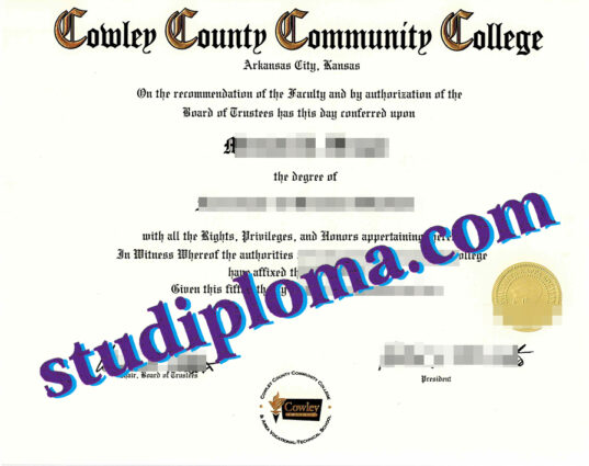 Cowley County Community College fake diploma