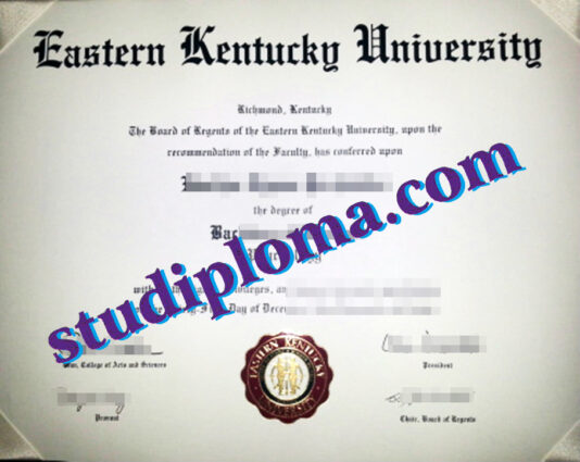 fake Eastern Kentucky University diploma